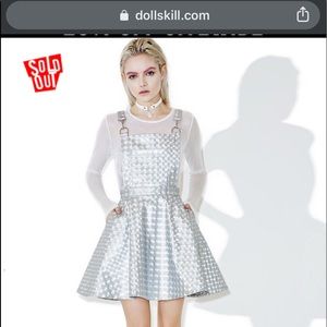 Sold out DollsKill Hologram Overall Dress